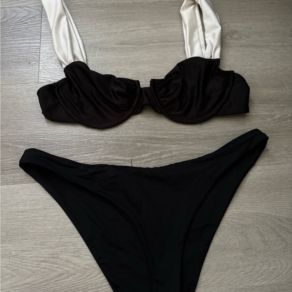 Black and White Bikini Set
